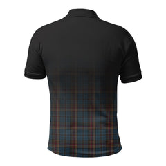 Renton Tartan Crest Polo Shirt - Thistle Black Style