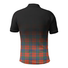 Robertson Ancient Tartan Crest Polo Shirt - Thistle Black Style