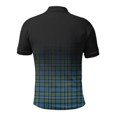 Robertson Hunting Ancient Tartan Crest Polo Shirt - Thistle Black Style