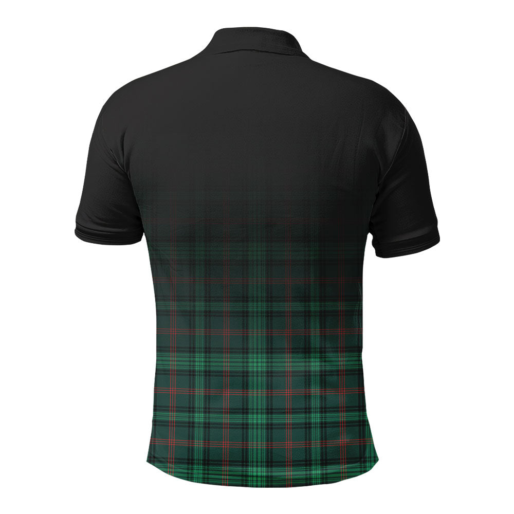 Ross Hunting Modern Tartan Crest Polo Shirt - Thistle Black Style