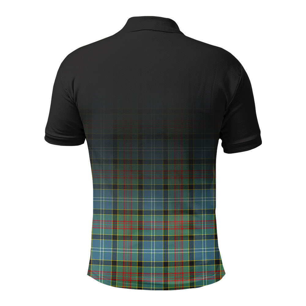 Walkinshaw Tartan Crest Polo Shirt - Thistle Black Style