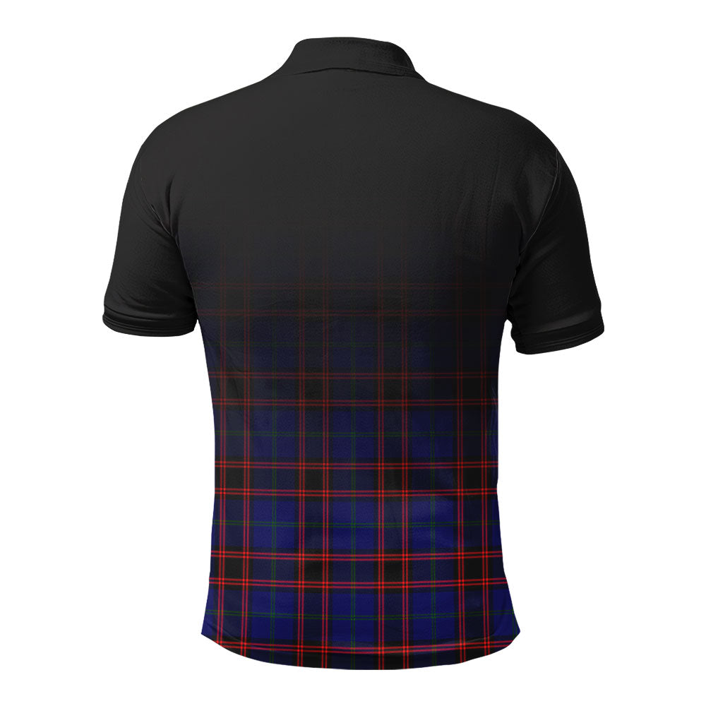 Wedderburn Tartan Crest Polo Shirt - Thistle Black Style