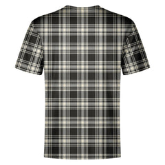 Menzies Black - White Ancient Tartan Crest T-shirt