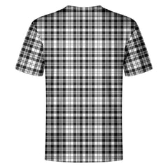 Scott Black & White Modern Tartan Crest T-shirt