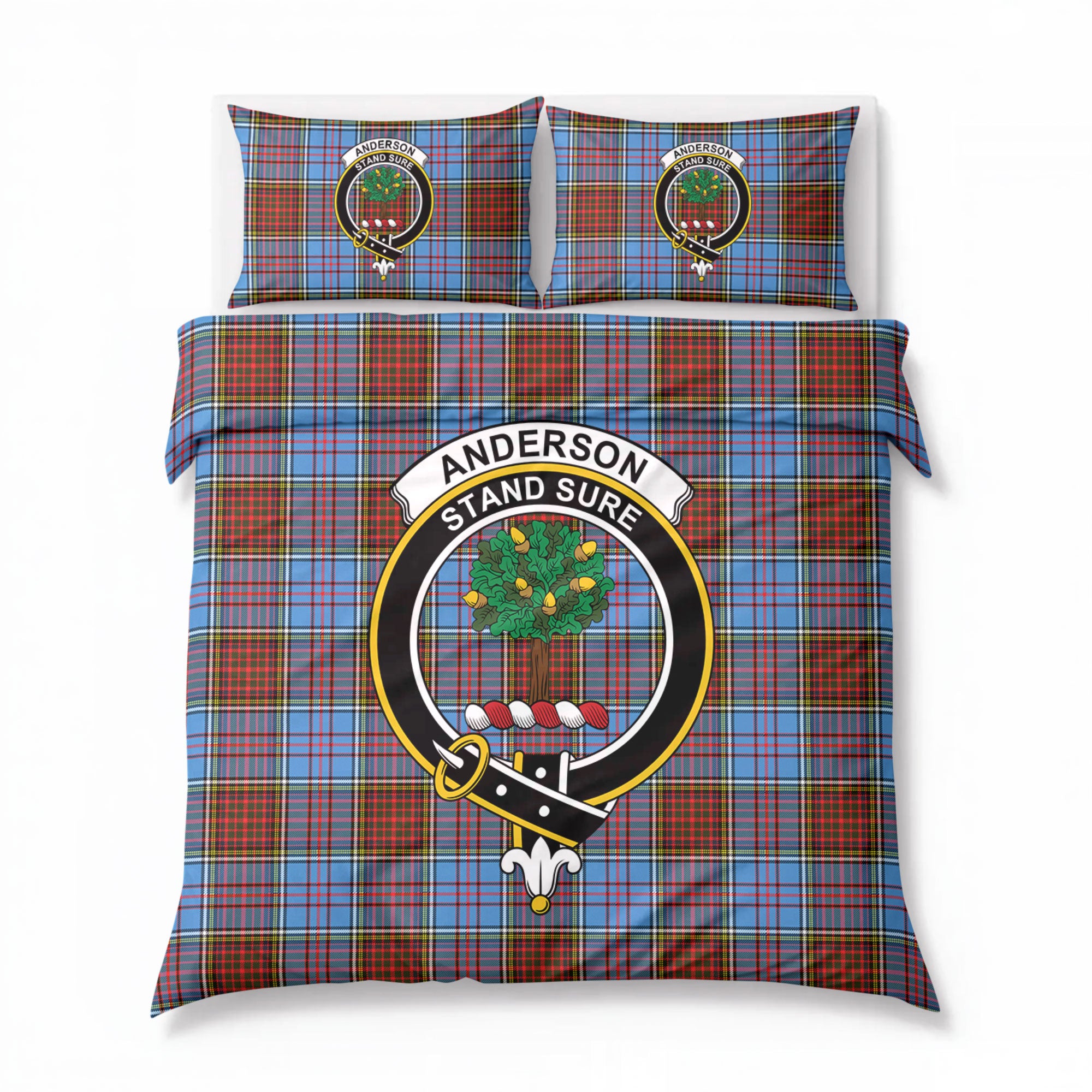 Anderson Modern Tartan Crest Bedding Set