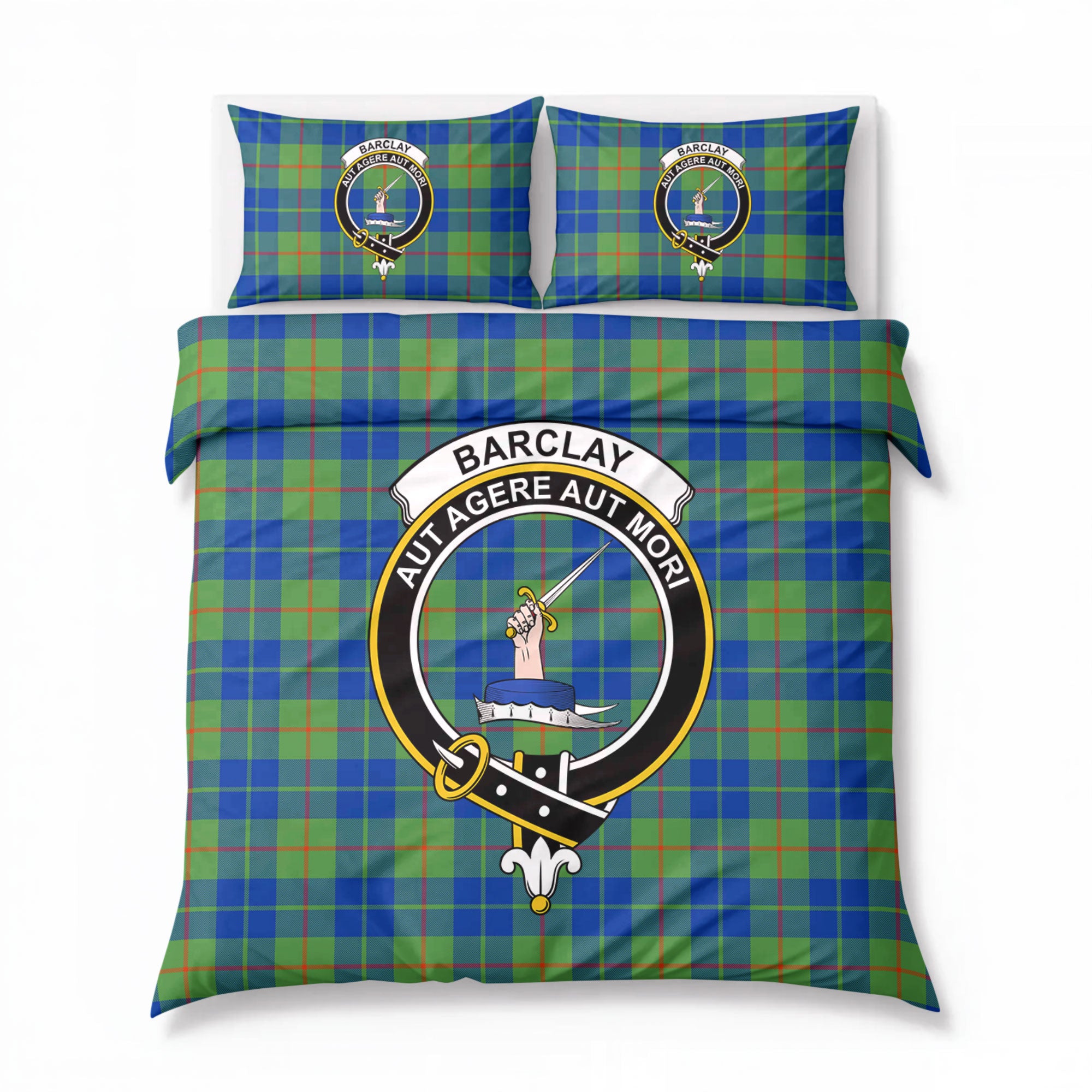 Barclay Hunting Ancient Tartan Crest Bedding Set