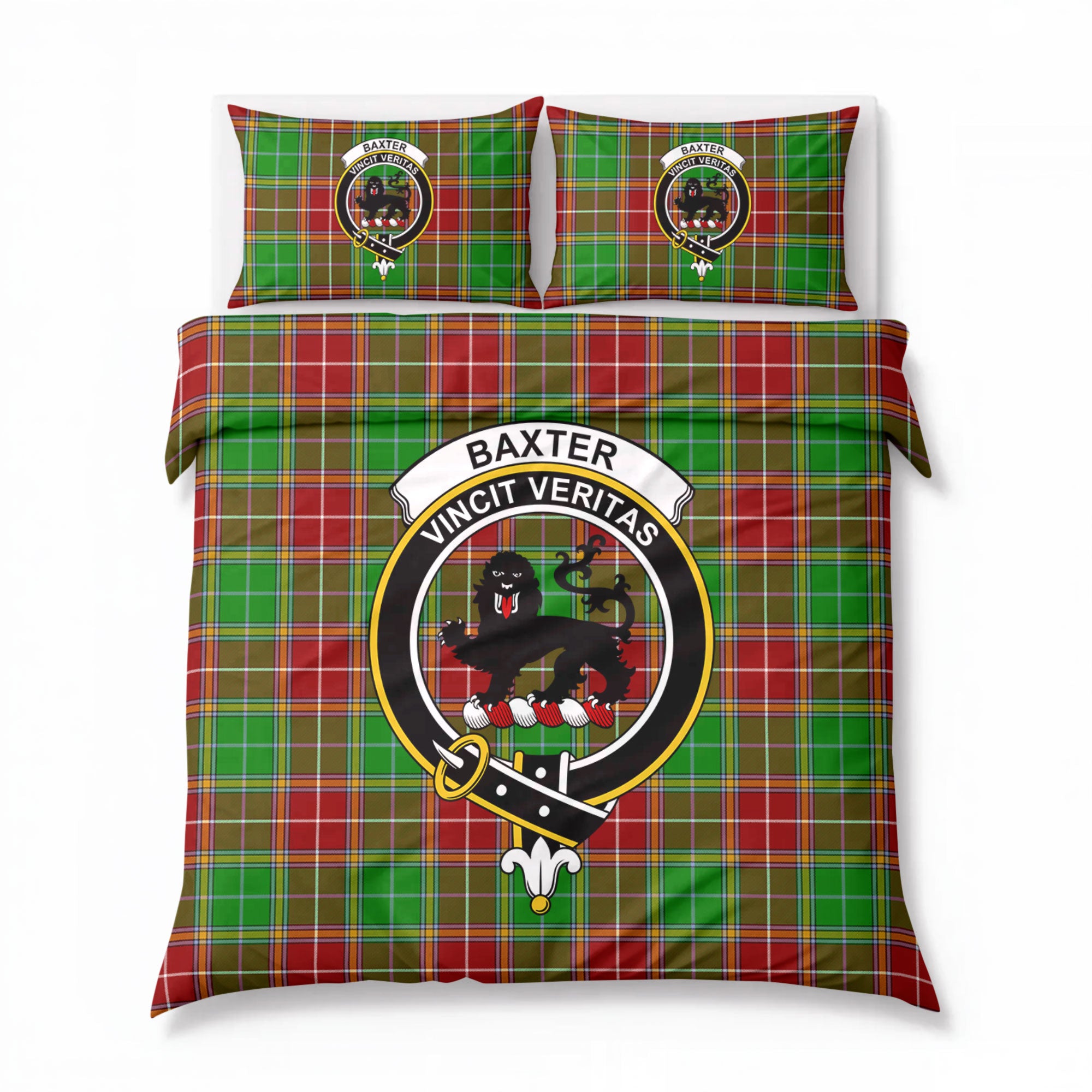 Baxter Modern Tartan Crest Bedding Set