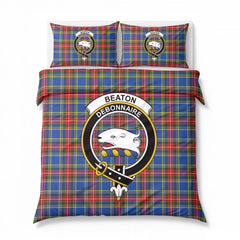 Beaton Modern Tartan Crest Bedding Set