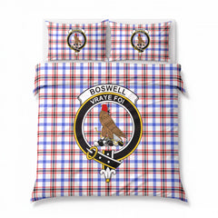 Boswell Modern Tartan Crest Bedding Set