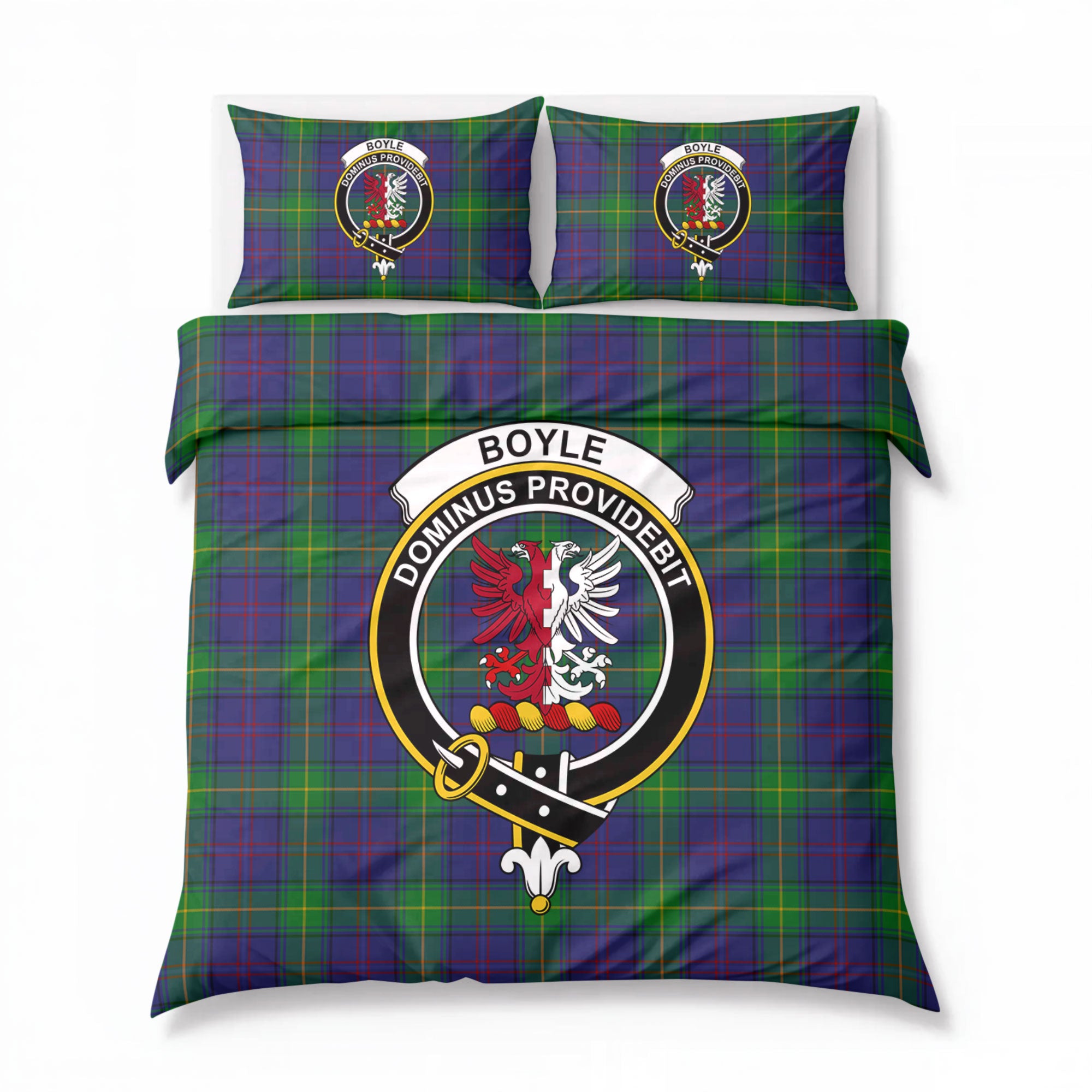Boyle Tartan Crest Bedding Set
