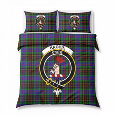 Brodie Hunting Modern Tartan Crest Bedding Set