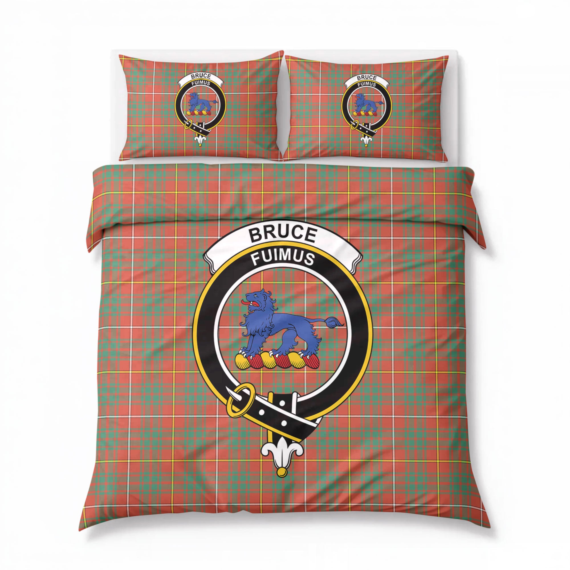 Bruce Ancient Tartan Crest Bedding Set
