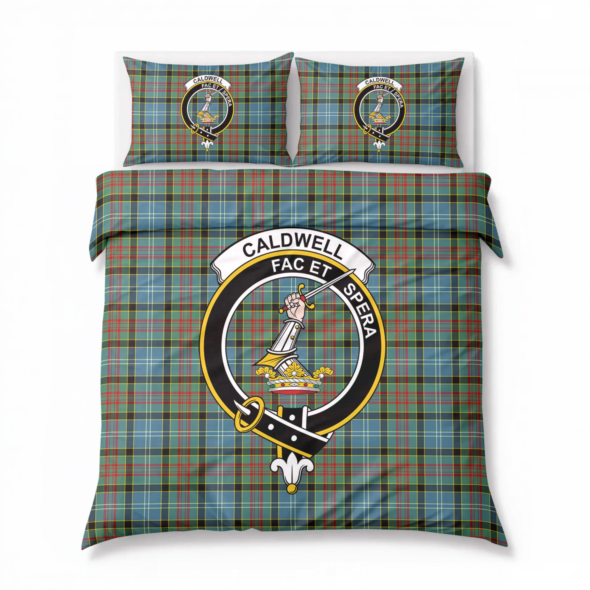Caldwell Tartan Crest Bedding Set