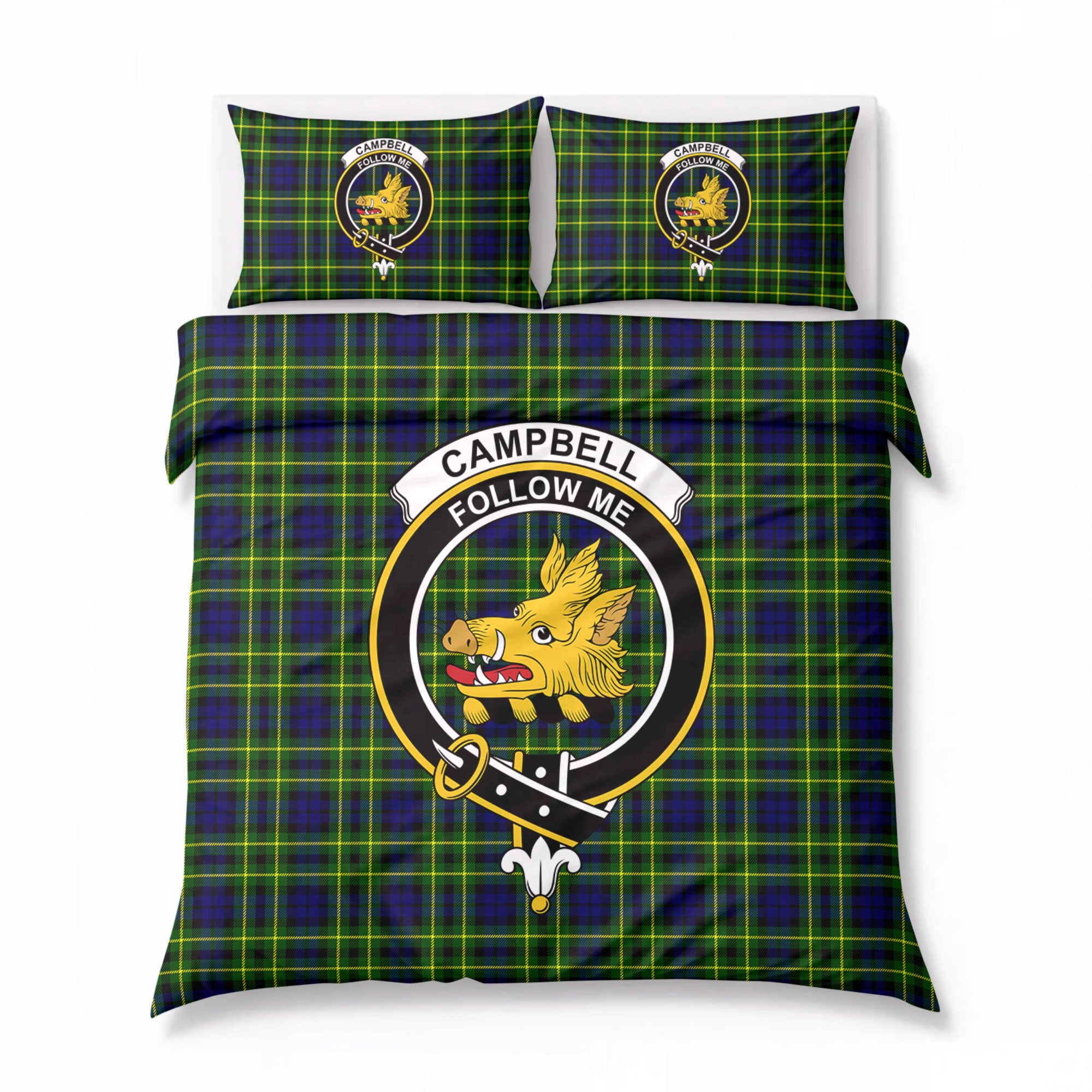 Campbell of Breadalbane Modern Tartan Crest Bedding Set