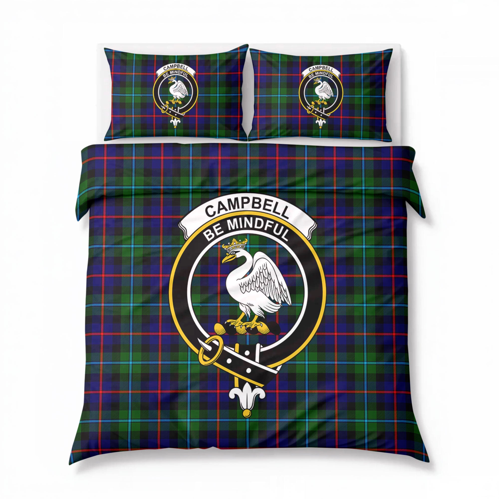 Campbell of Cawdor Modern Tartan Crest Bedding Set