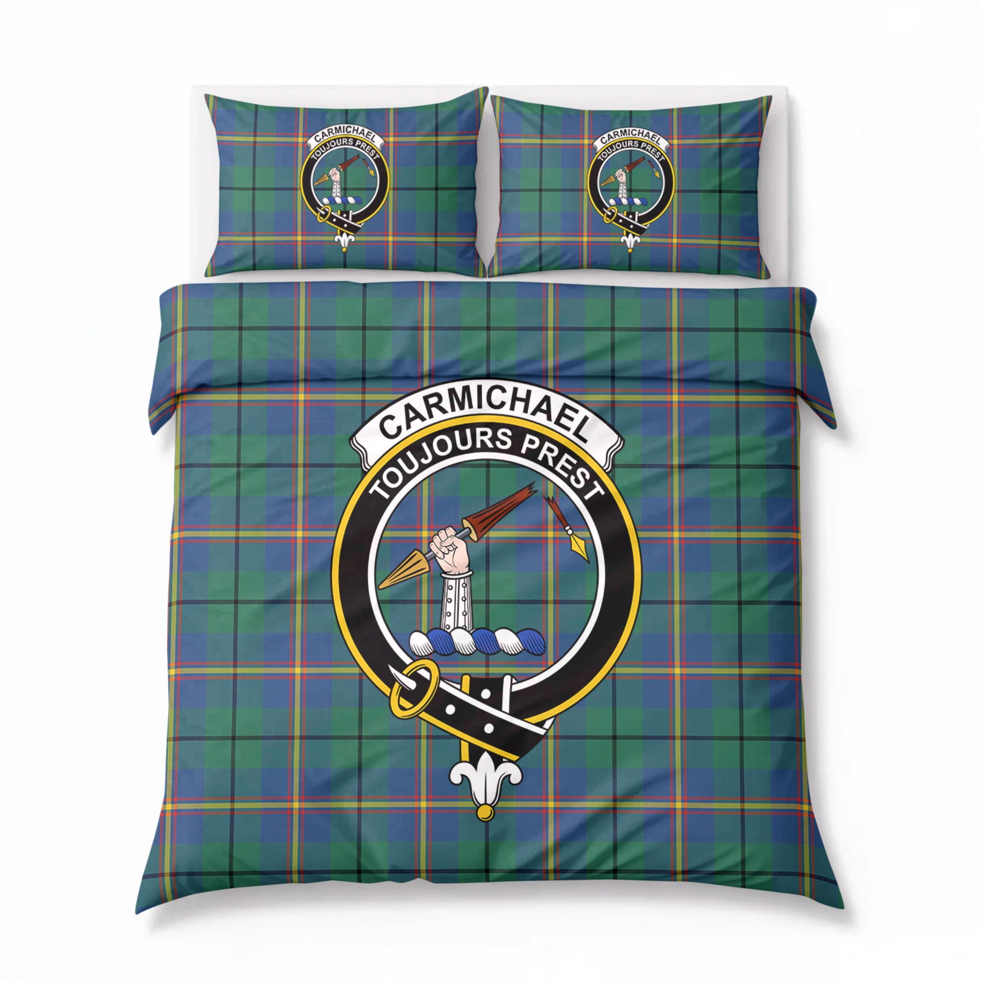 Carmichael Ancient Tartan Crest Bedding Set