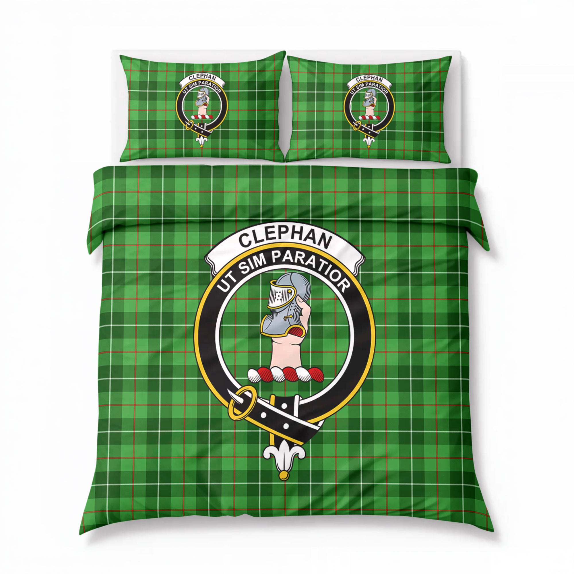 Clephan (or Clephane) Tartan Crest Bedding Set