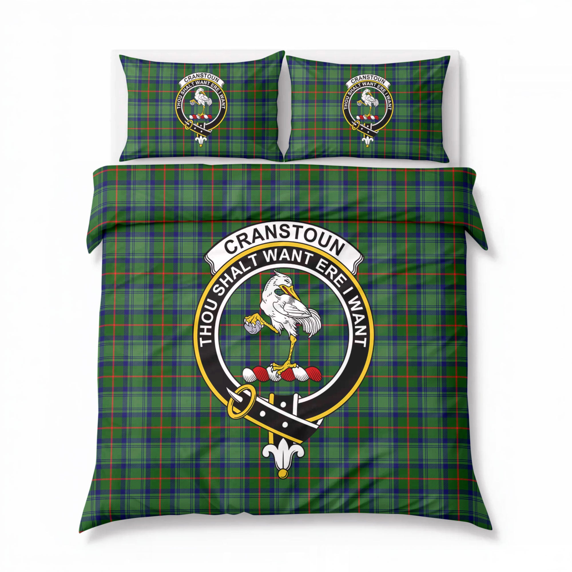 Cranstoun Tartan Crest Bedding Set
