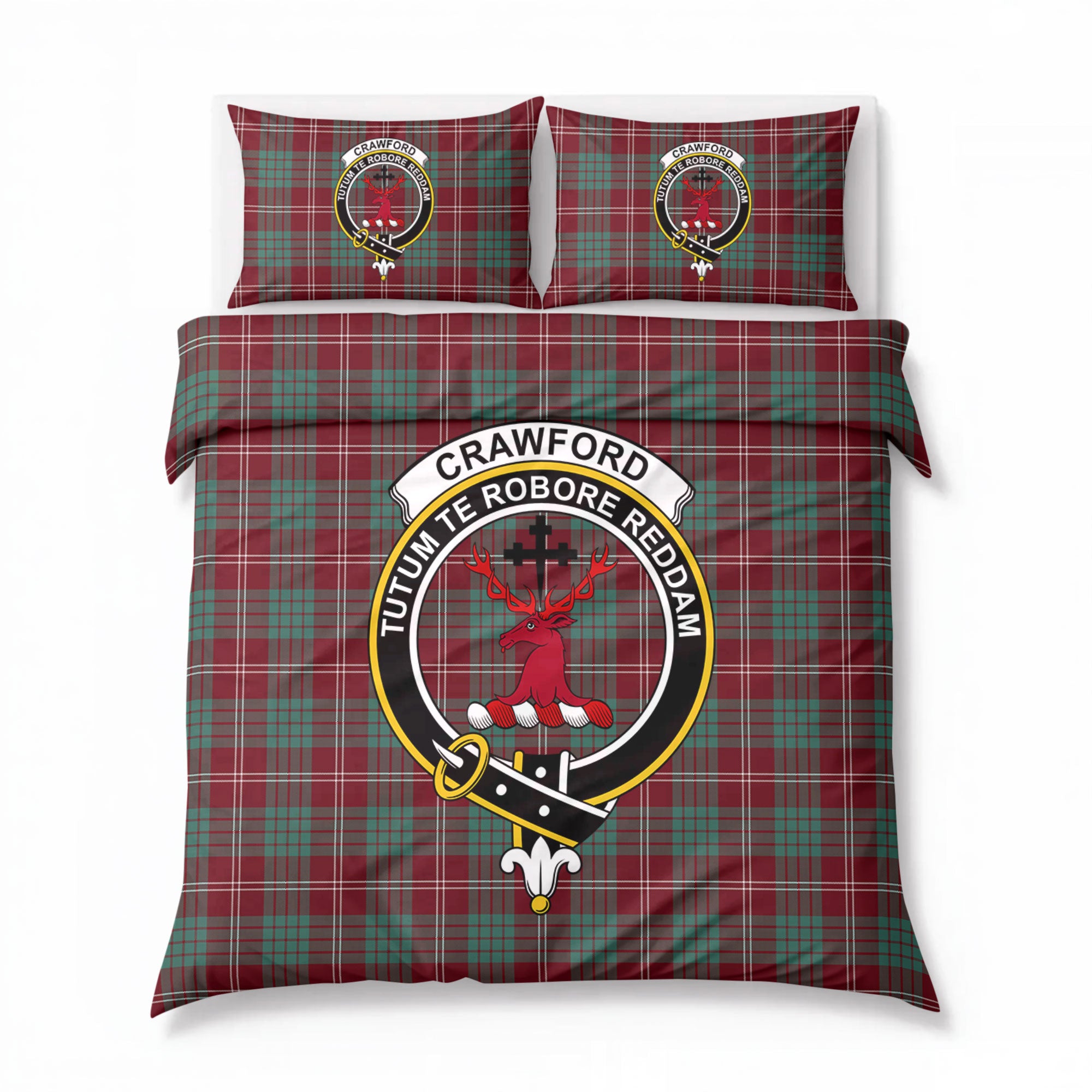 Crawford Modern Tartan Crest Bedding Set