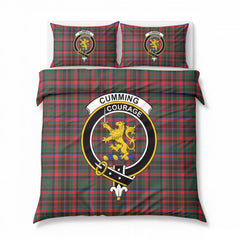 Cumming Hunting Modern Tartan Crest Bedding Set