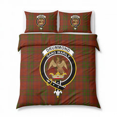 Drummond Clan Tartan Crest Bedding Set