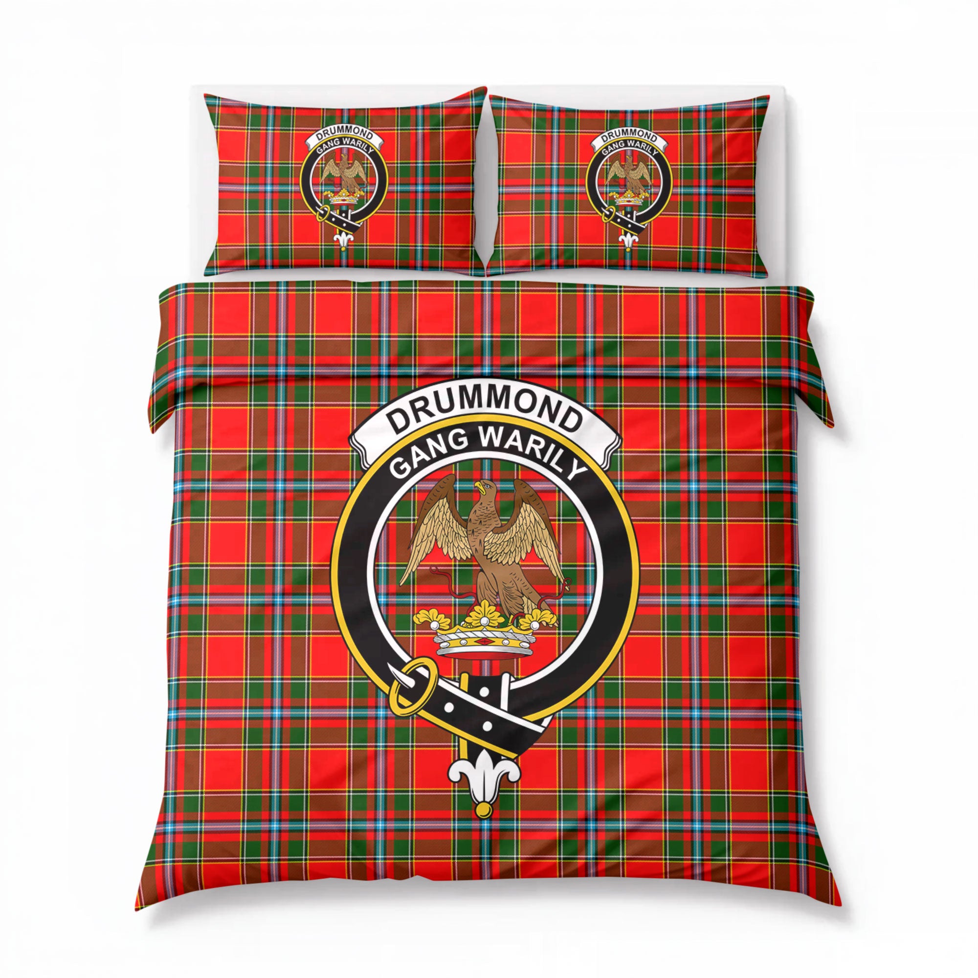 Drummond of Perth Tartan Crest Bedding Set
