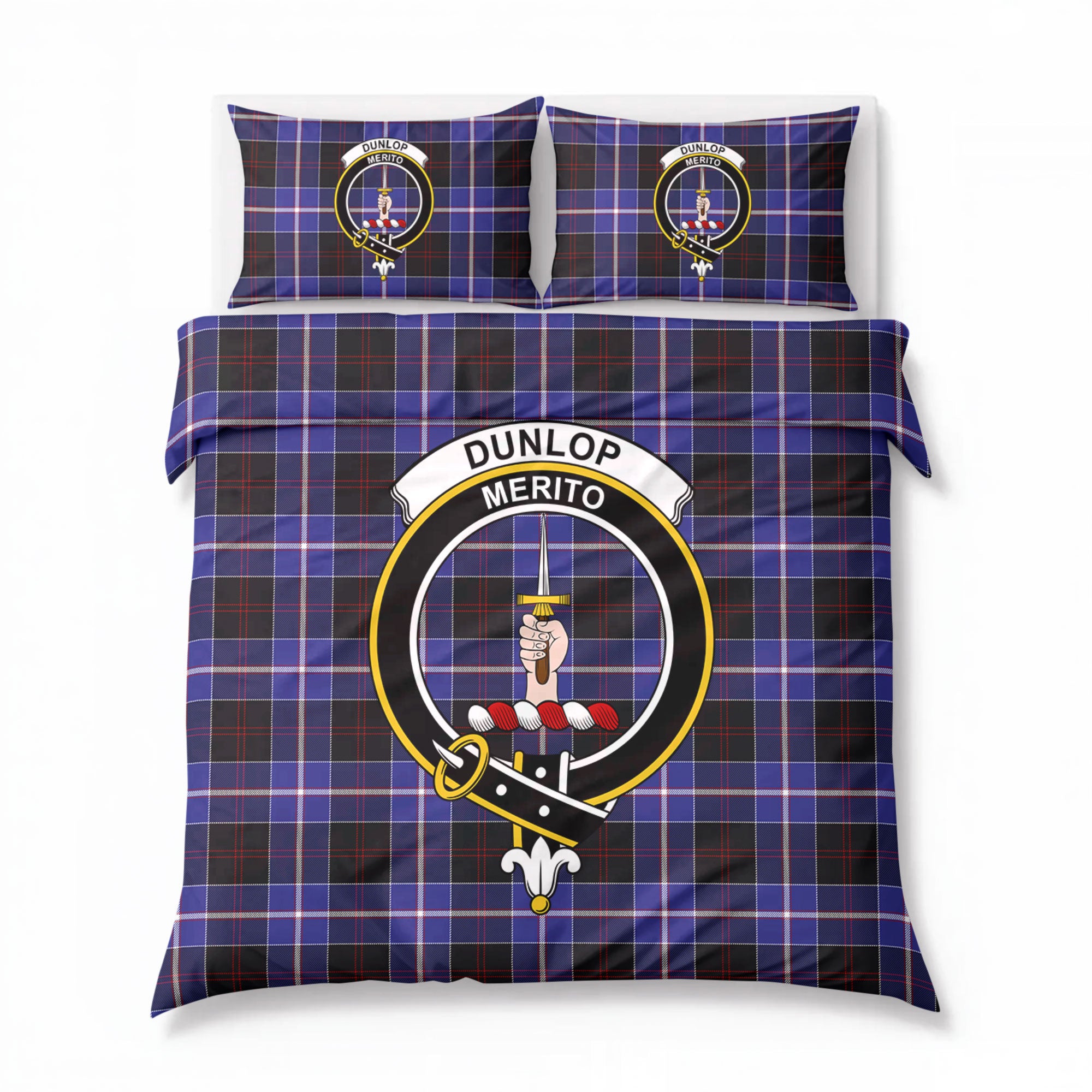 Dunlop Modern Tartan Crest Bedding Set