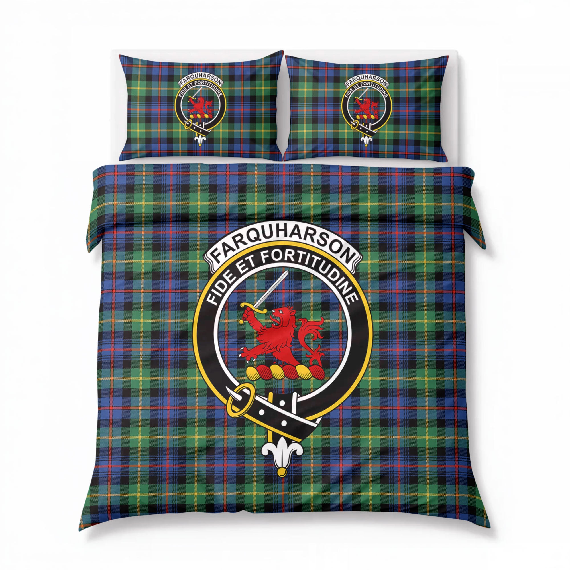 Farquharson Ancient Tartan Crest Bedding Set