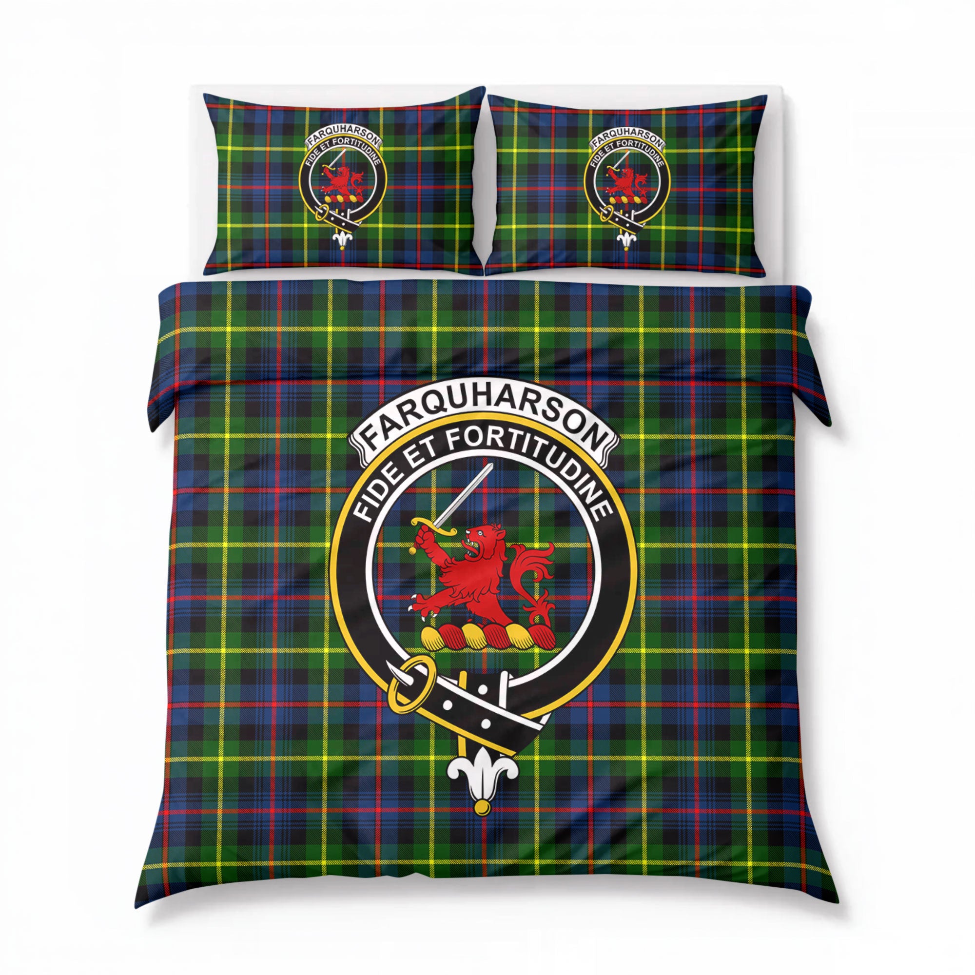 Farquharson Modern Tartan Crest Bedding Set