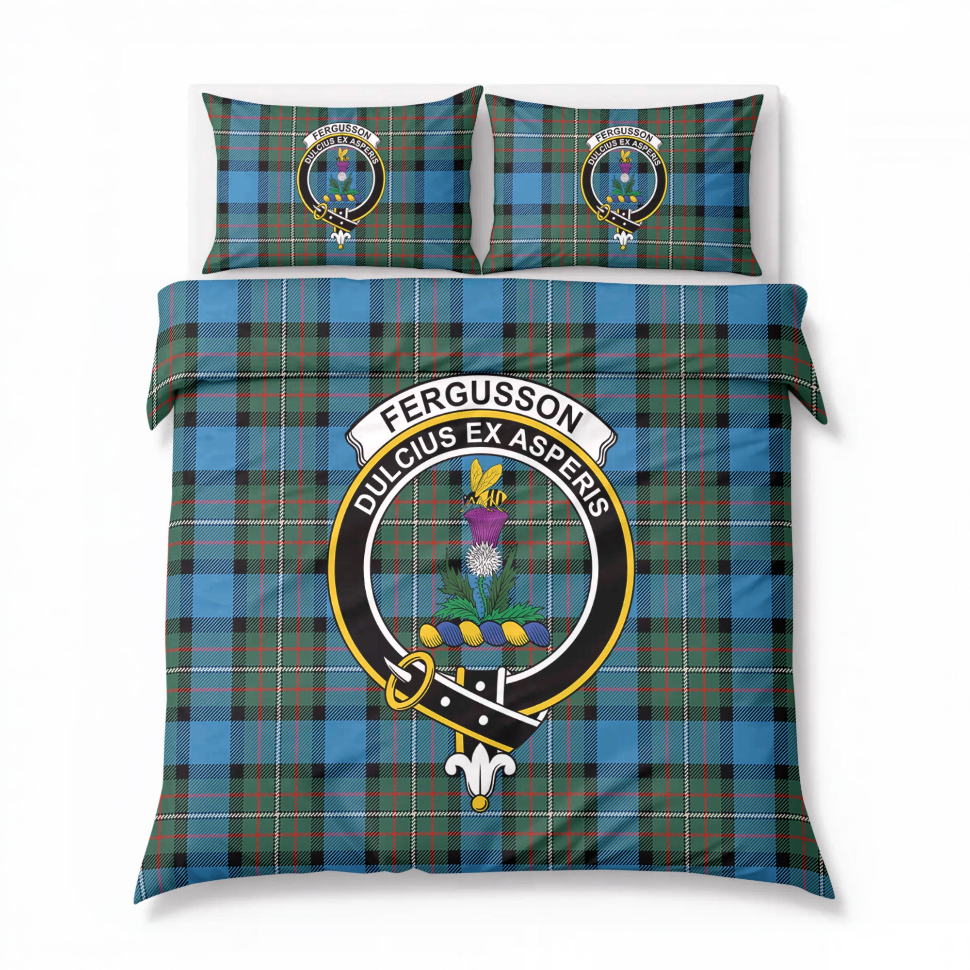 Fergusson Ancient Tartan Crest Bedding Set