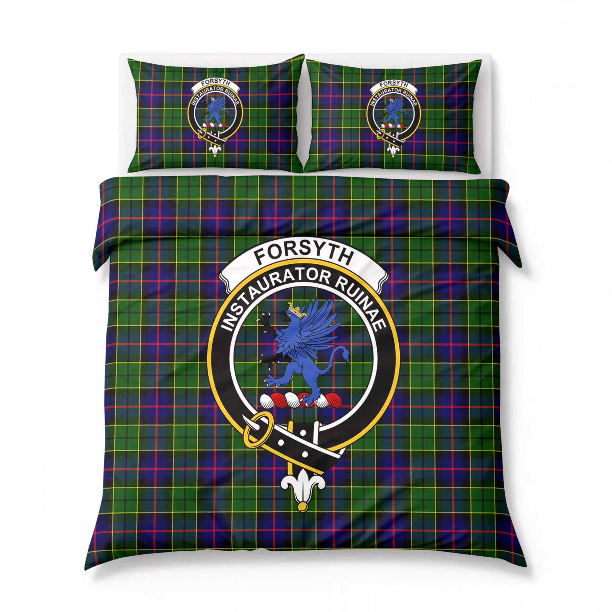 Forsyth Modern Tartan Crest Bedding Set