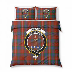 Fraser (of Lovat) Ancient Tartan Crest Bedding Set