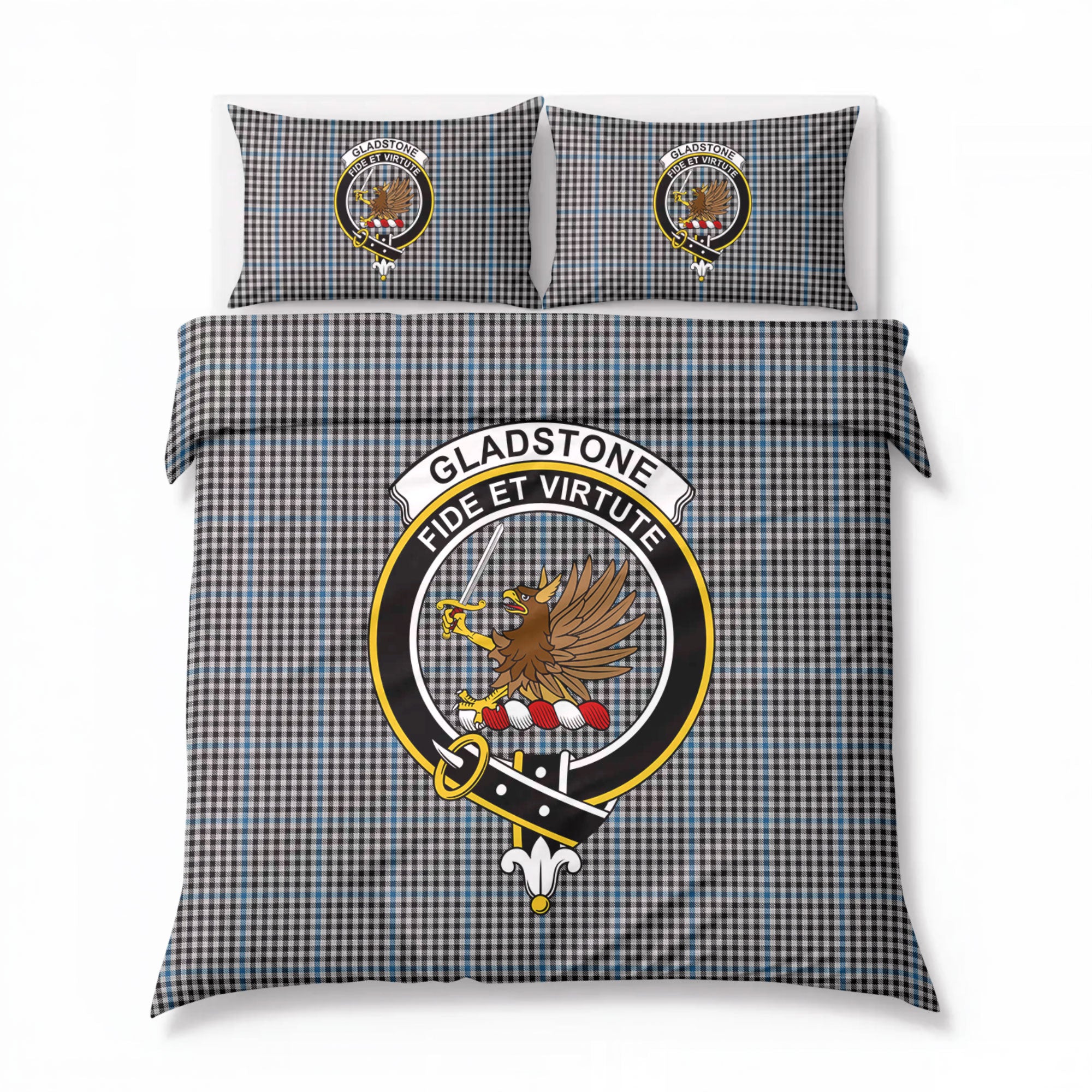 Gladstone Tartan Crest Bedding Set