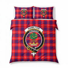Hamilton Modern Tartan Crest Bedding Set