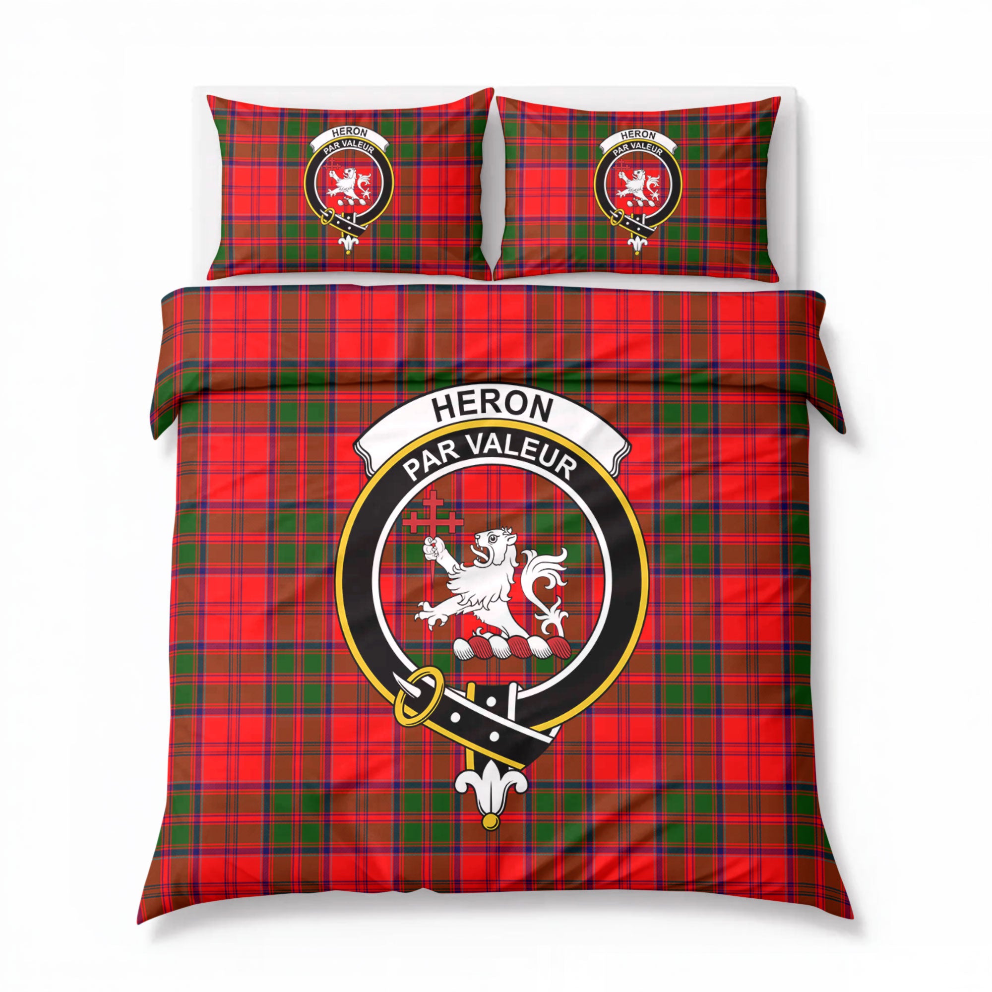 Heron Tartan Crest Bedding Set