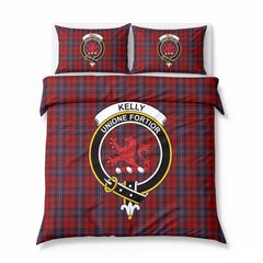 Kelly of Sleat Red Tartan Crest Bedding Set