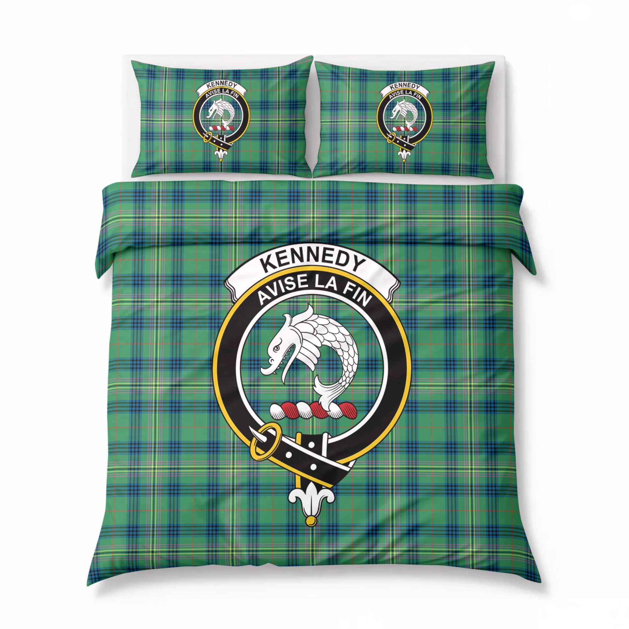 Kennedy Ancient Tartan Crest Bedding Set