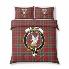 Lindsay Weathered Tartan Crest Bedding Set