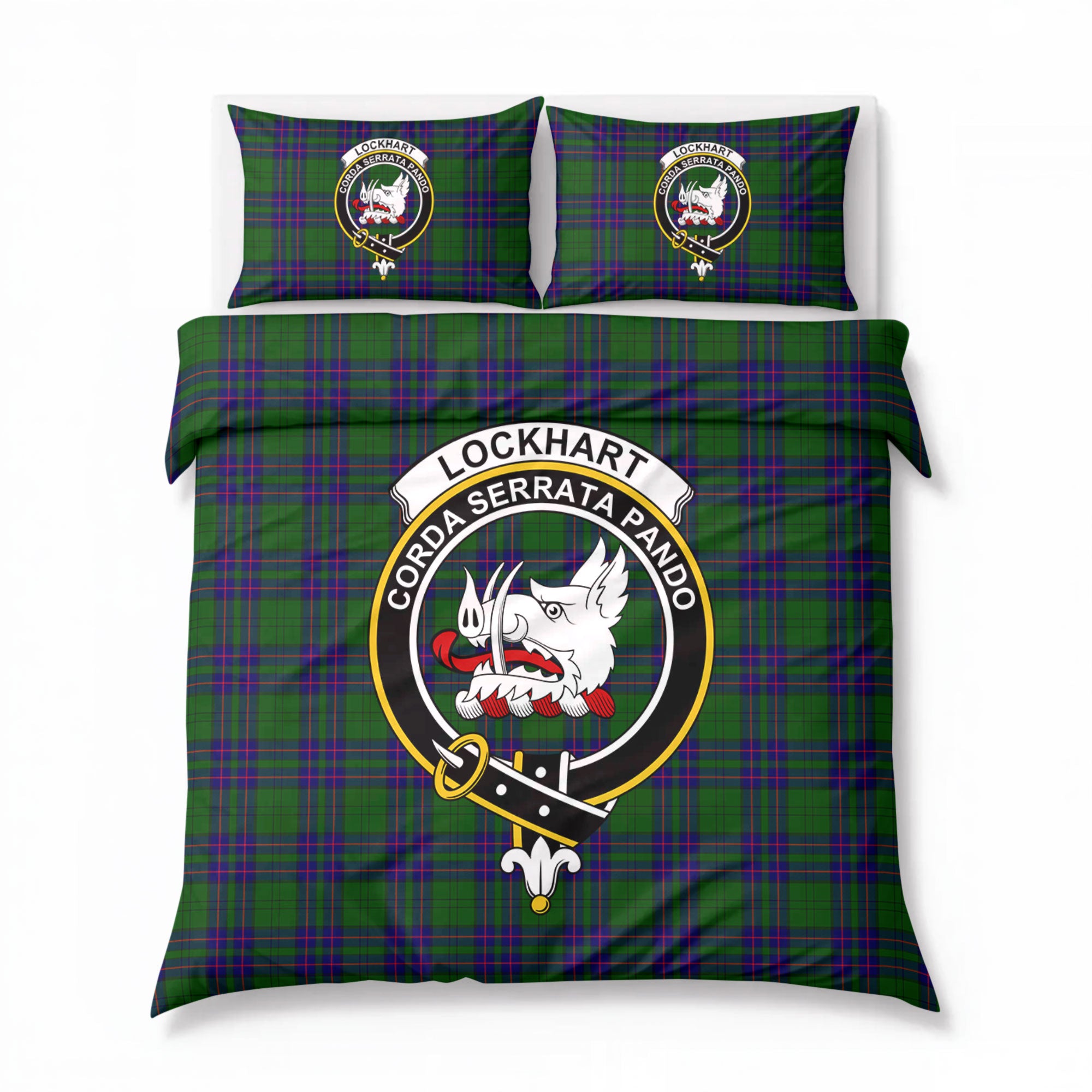 Lockhart Modern Tartan Crest Bedding Set