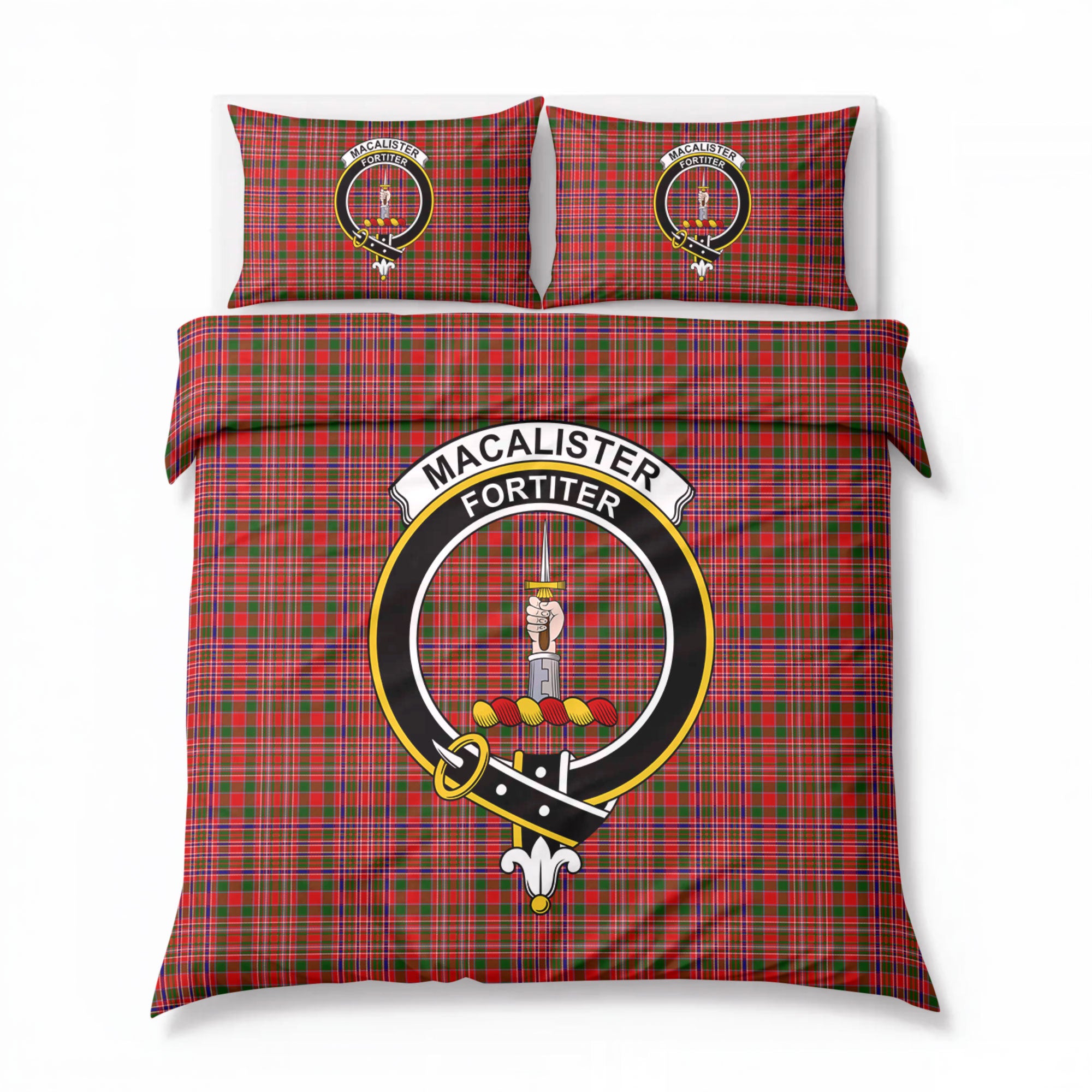 MacAlister Modern Tartan Crest Bedding Set