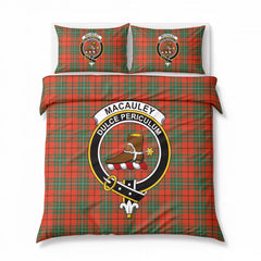 MacAuley Ancient Tartan Crest Bedding Set
