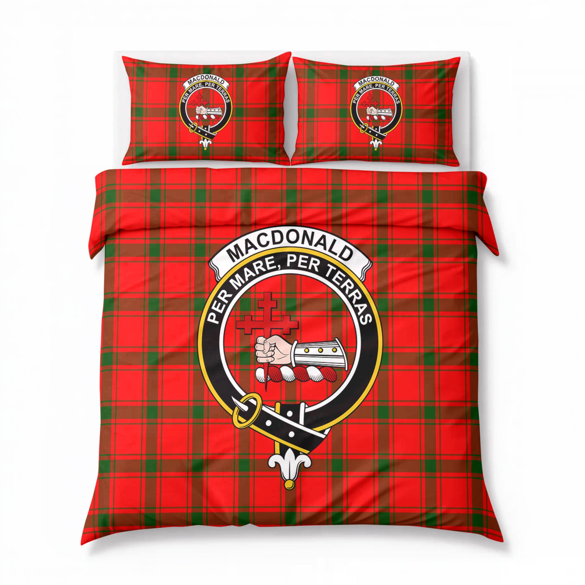 MacDonald of Sleat Tartan Crest Bedding Set