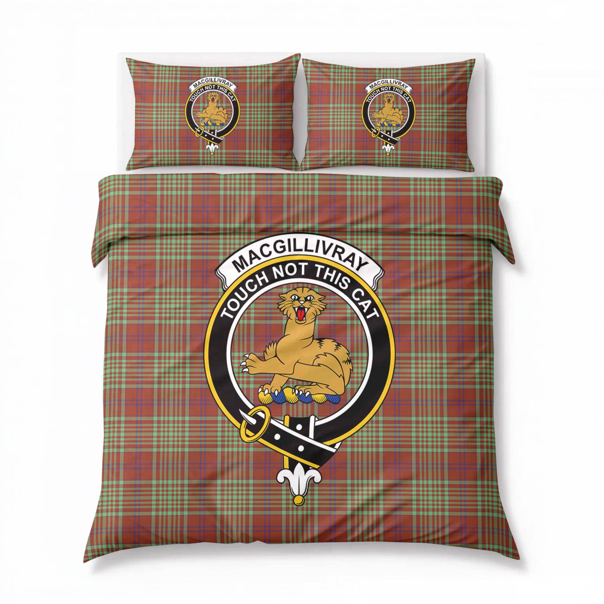 MacGillivray Hunting Ancient Tartan Crest Bedding Set