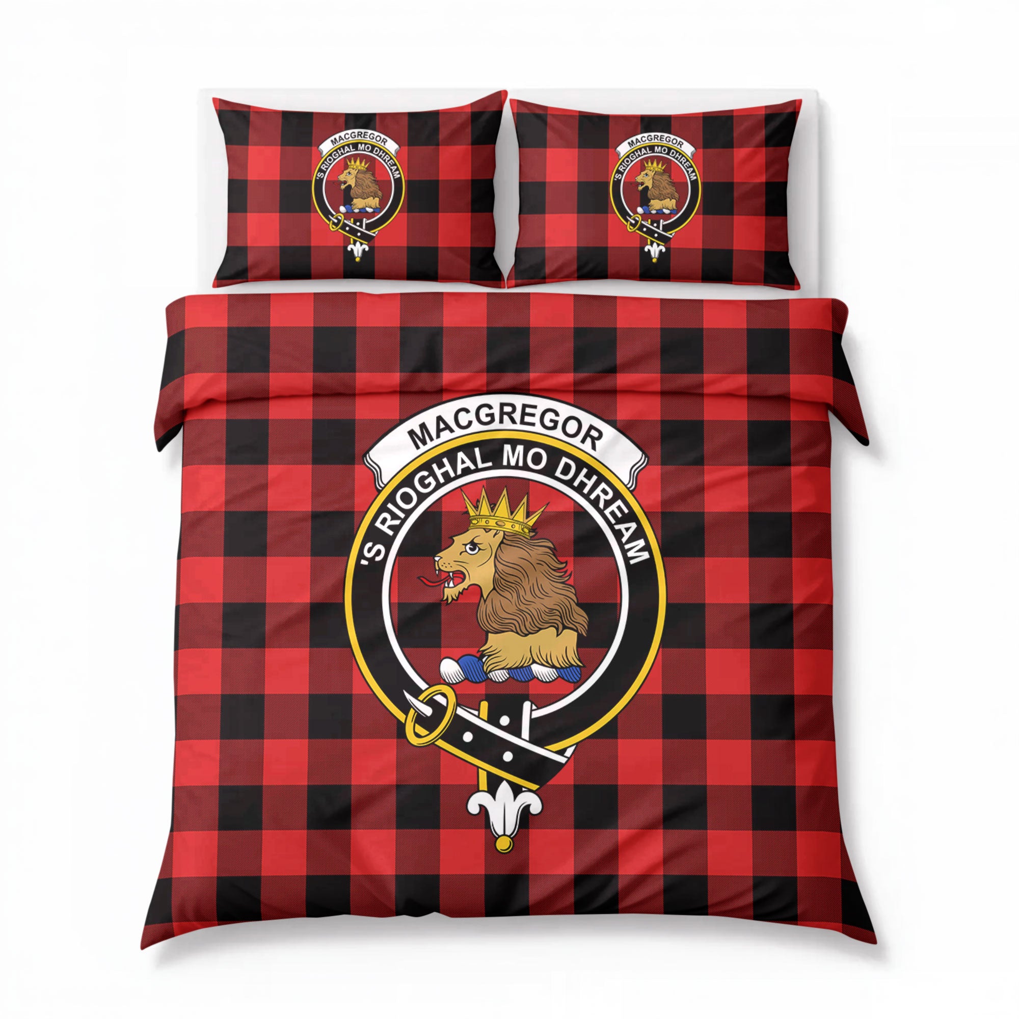 MacGregor Rob Roy Modern Tartan Crest Bedding Set