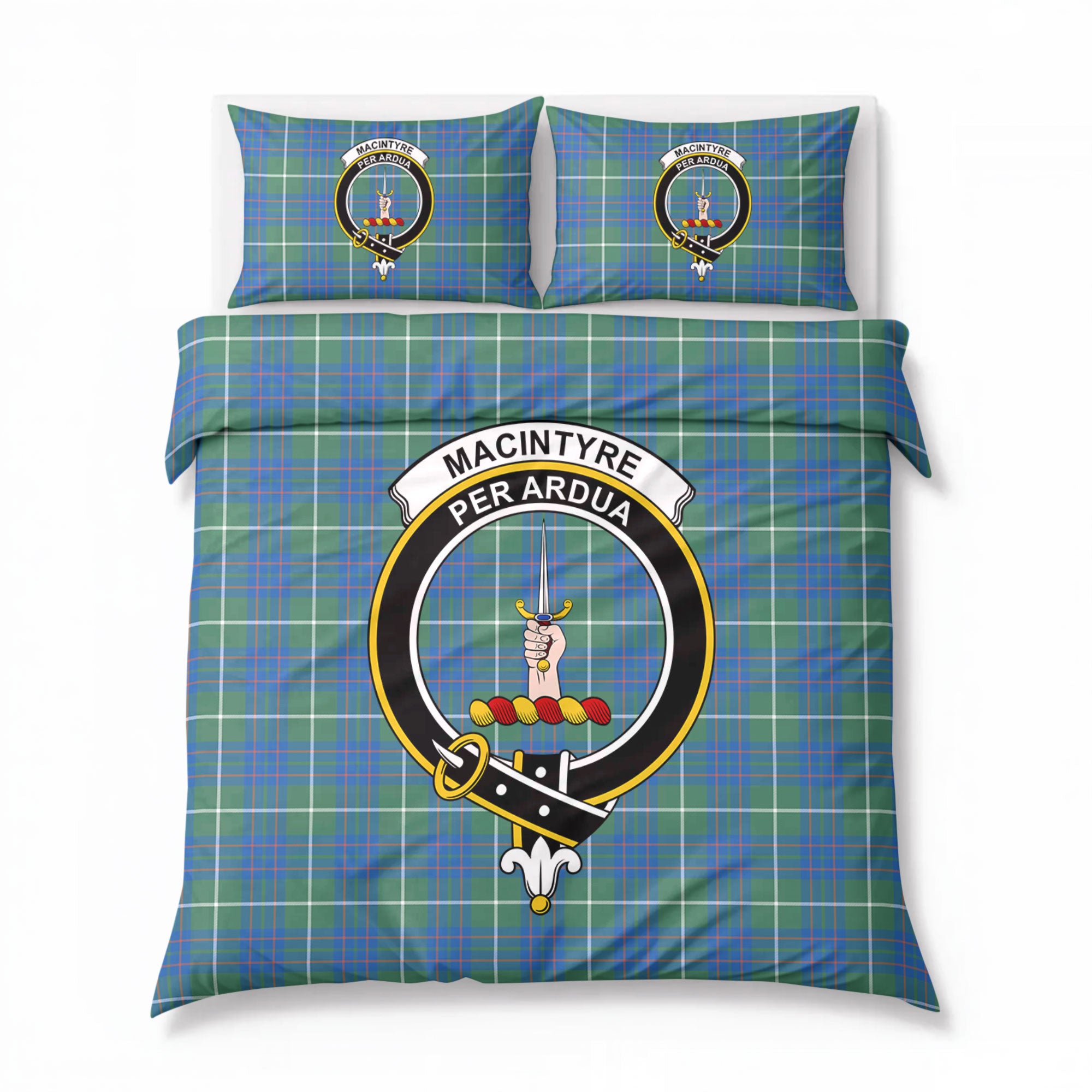 MacIntyre Hunting Ancient Tartan Crest Bedding Set