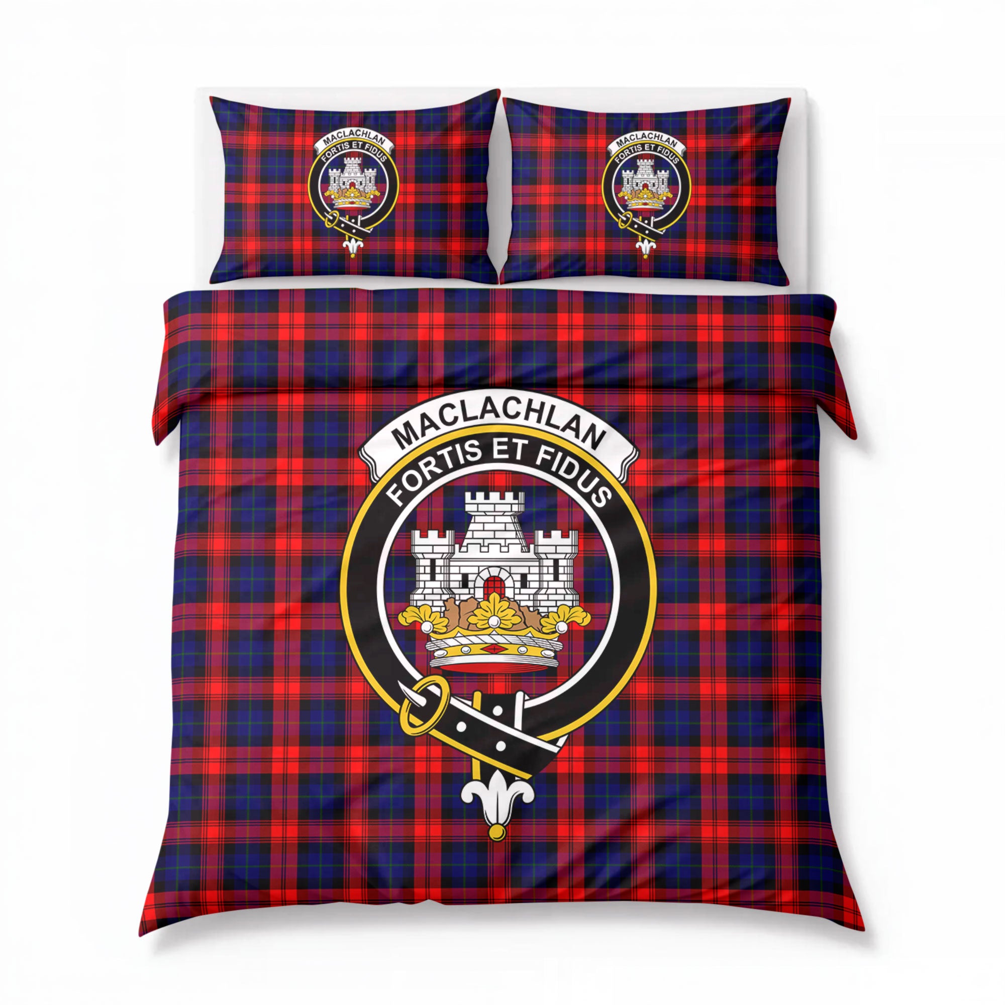 MacLachlan Modern Tartan Crest Bedding Set
