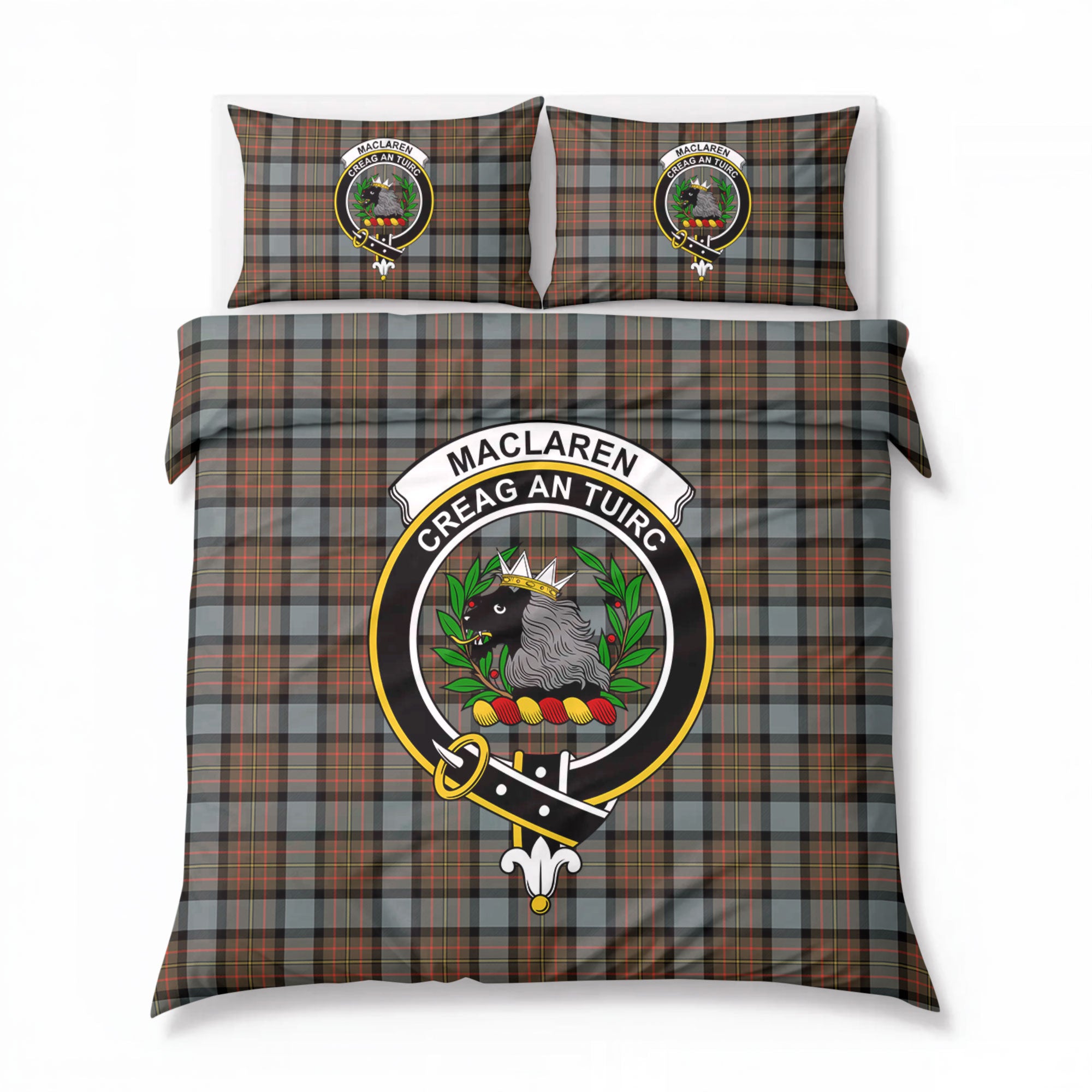 MacLaren Weathered Tartan Crest Bedding Set