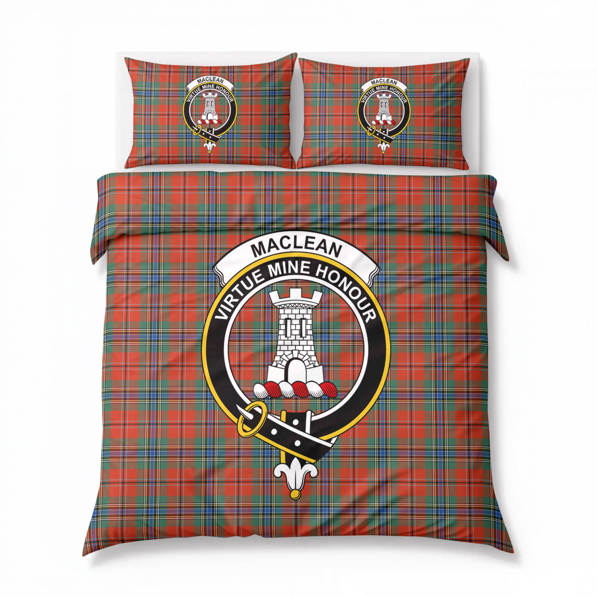 MacLean of Duart Ancient Tartan Crest Bedding Set
