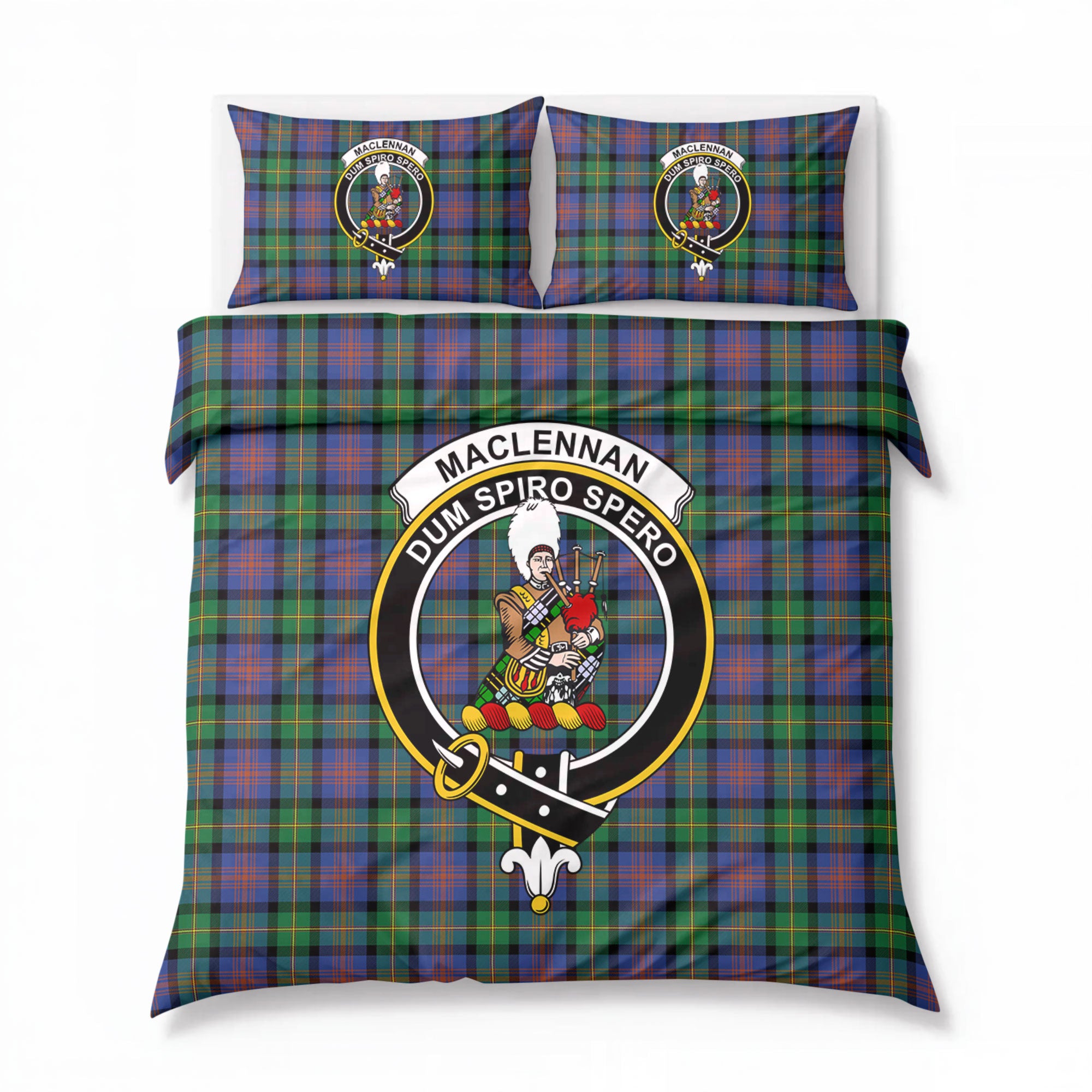 MacLennan Ancient Tartan Crest Bedding Set