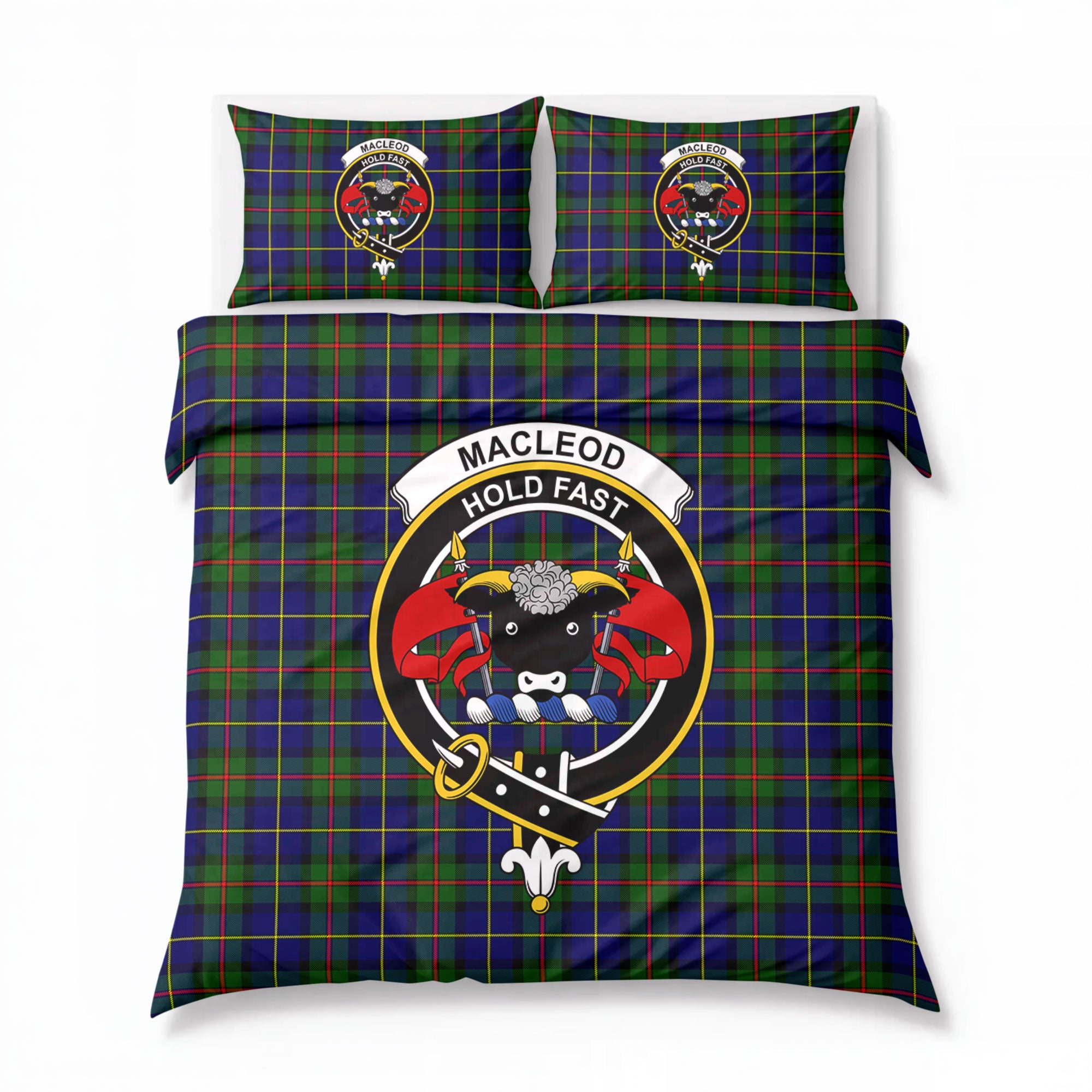 MacLeod of Harris Modern Tartan Crest Bedding Set